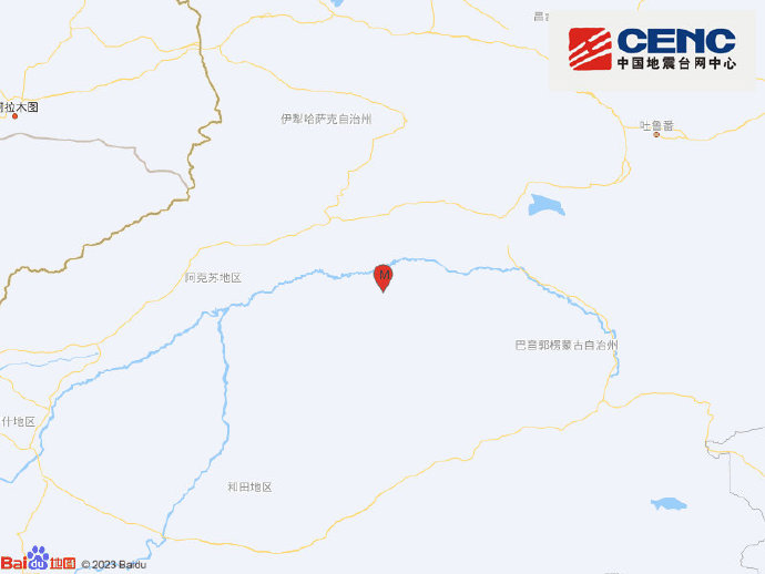 新疆阿克苏地区沙雅县发生3.7级地震 震源深度11千米